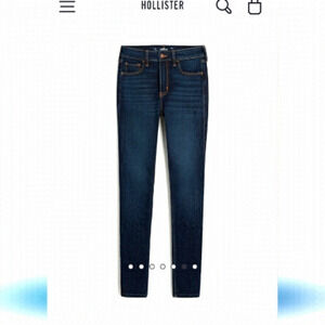 Hollister High-Rise Dark Wash Skinny Jeans Size W26 L32